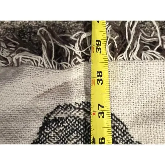 Horse tapestry blanket, woven, fringe throw, equestrian, western theme 40 x 48 - Picture 7 of 8